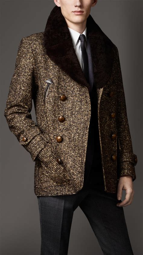 burberry coat men's|burberry pea coat sale men.